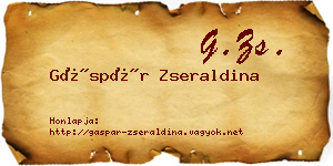 Gáspár Zseraldina névjegykártya