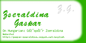 zseraldina gaspar business card